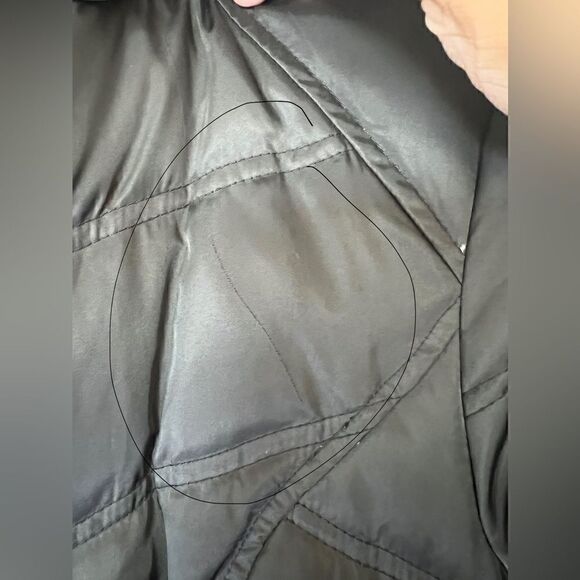 Kenneth Cole New York Black Down Insulated Full Zip Hooded Fur Puffer Coat Large - Picture 11 of 16